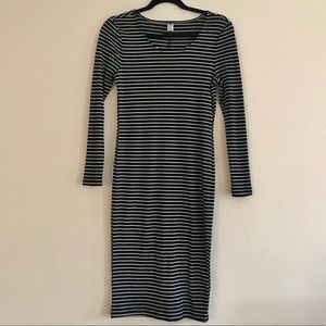 Old Navy Striped Knit Midi Dress Small Petite